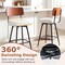 Set of 2 Counter Bar stools 27" with Padded Seat and Metal Legs